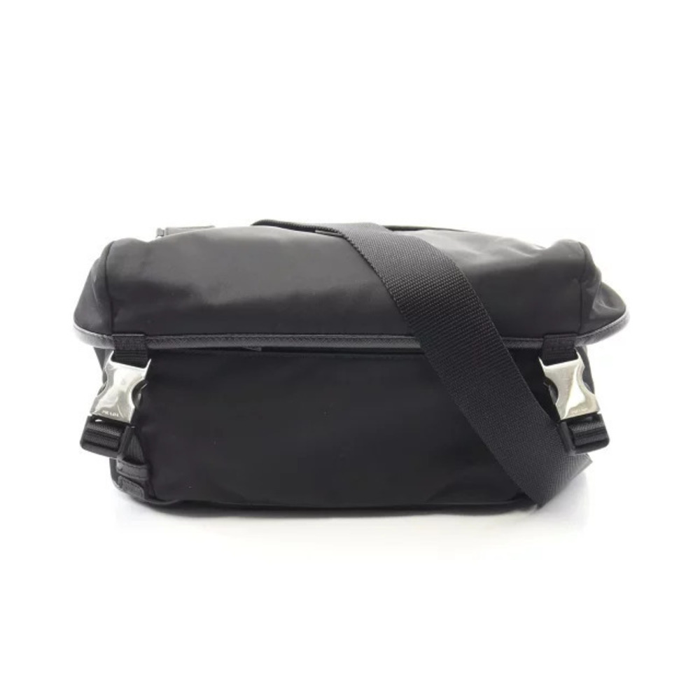 Prada Re Shoulder Bag Saffiano Leather Black